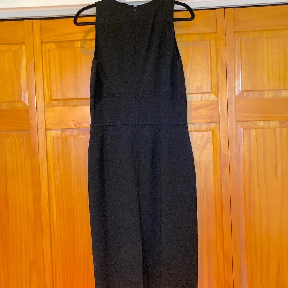 Michael Kors Italian Made Black Stretch Sleeveless Sheath Dress Size 12
